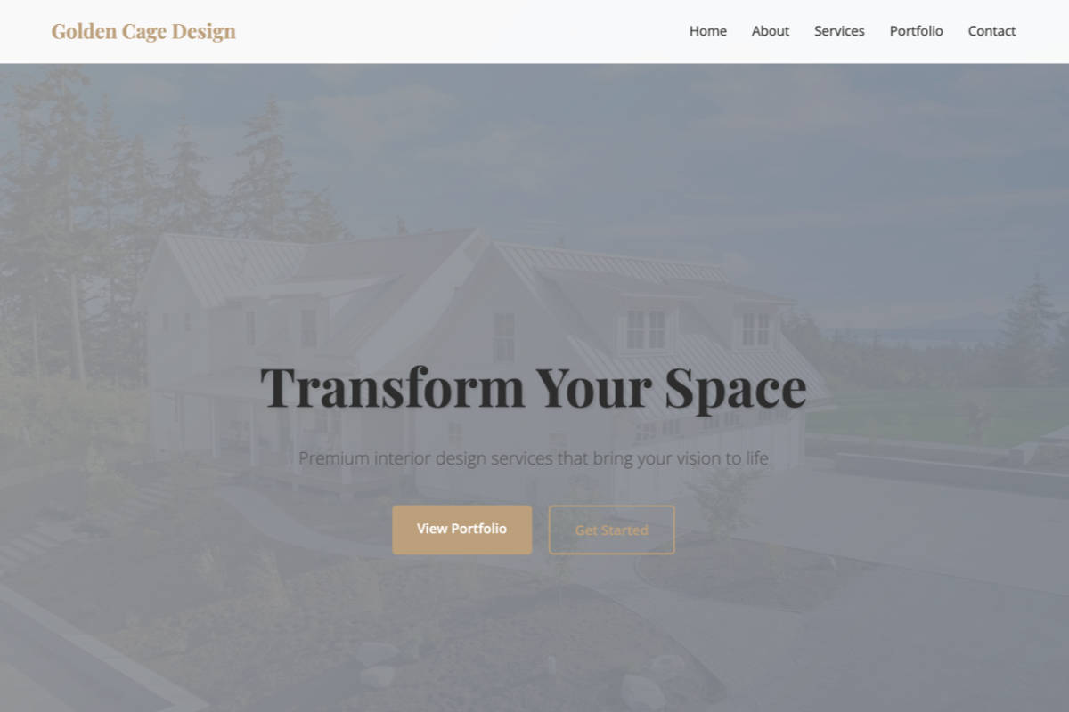 Goldencage Design Website